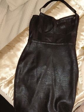 Black Bandage  Bustier Midi Dress - Sleek Evening Dress